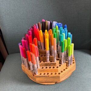 Art Supplies 100 Item Solid Wood Caddy